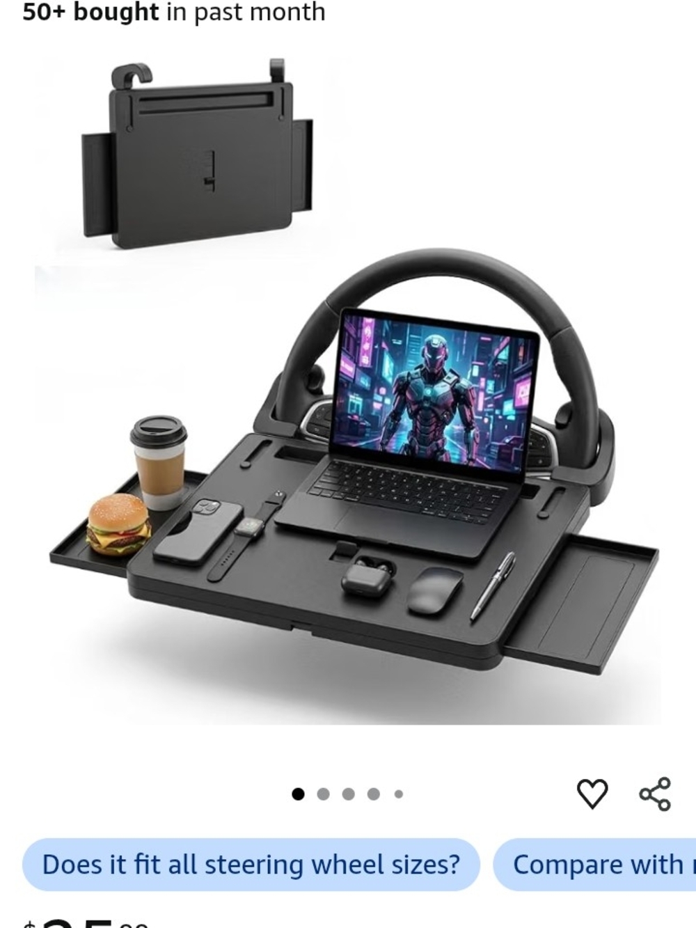 Multi-function Steering Wheel Table - Picture 5 of 8